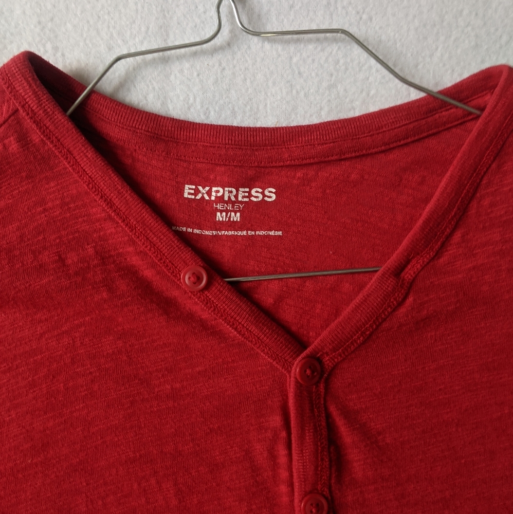 Express Linen Henley - Picture 2 of 2